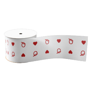 Queen of Hearts Valentine’s Day Modern Card Grosgrain Ribbon