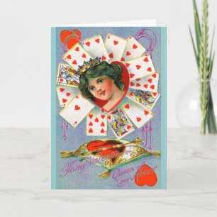 QUEEN OF HEARTS ,Valentine's Day Holiday Card