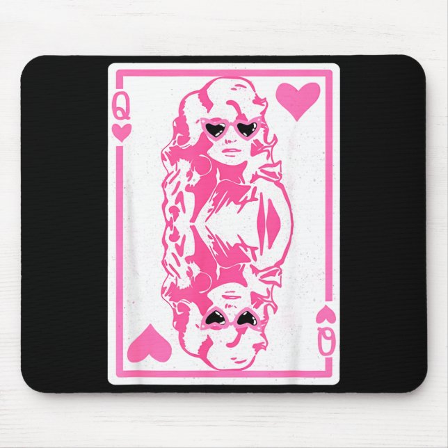 Queen Of Hearts Valentines Day  Mouse Pad (Front)