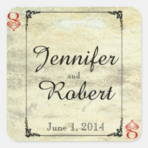 Queen of Hearts Wedding Envelope Seal
