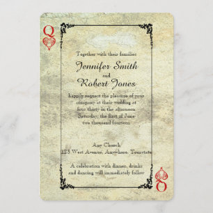 Queen of Hearts Wedding Invitation