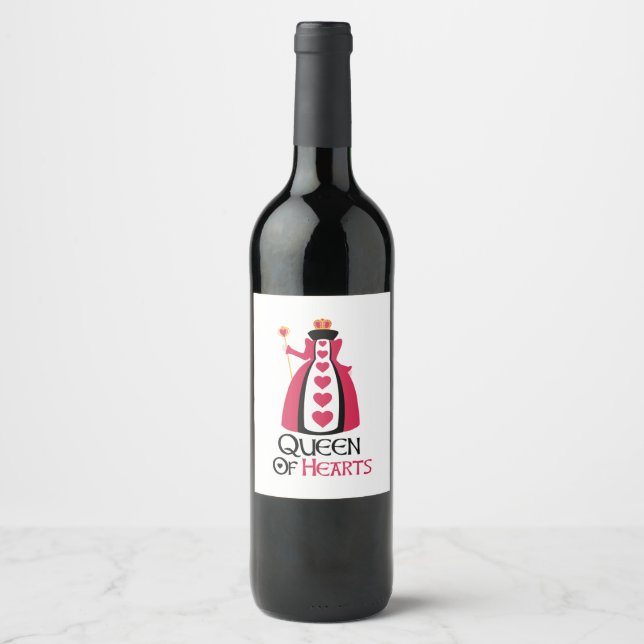 Queen Of Hearts Wine Label (Front)