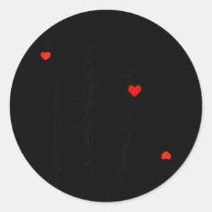Queen Of Hearts Women Vintage Valentines Day Classic Round Sticker