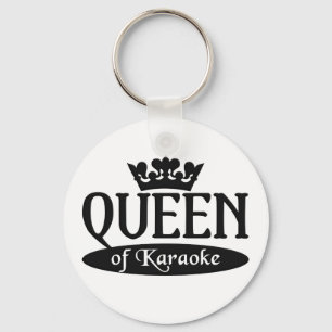 Queen of Karaoke keychain