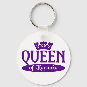 Queen of Karaoke keychain