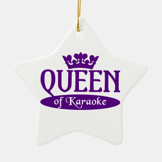 Queen of Karaoke ornament (Front)