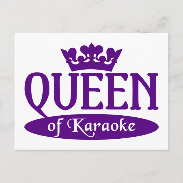 Queen of Karaoke postcard (Front)