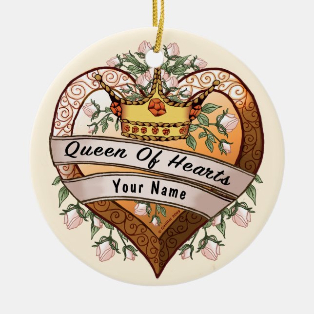 Queen of My Heart custom ornaments (Front)