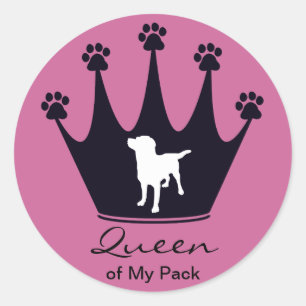 Queen of My Pack Classic Round Sticker