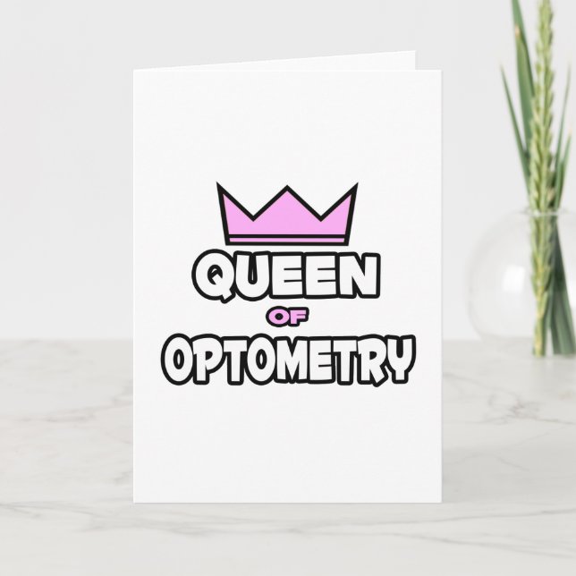 Queen of Optometry Card (Front)