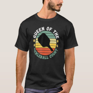 Queen Of Pickleball Court Funny Player Paddle Men  T-Shirt