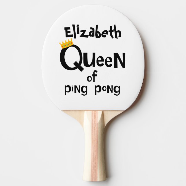 Queen of ping pong paddle (Front)