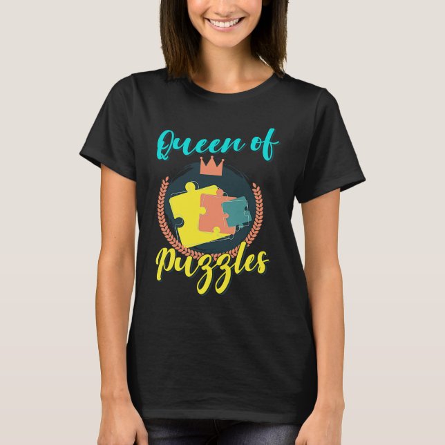 Queen of Puzzles  puzzle T-Shirt (Front)