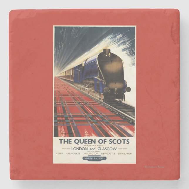 Queen of Scots Pullman Train Stone Coaster (Front)