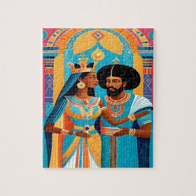 Queen of Sheba and King Solomon Art Puzzle (Vertical)