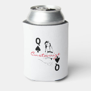 Queen of Spades Bikini Girl Thunder_Cove Can Cooler