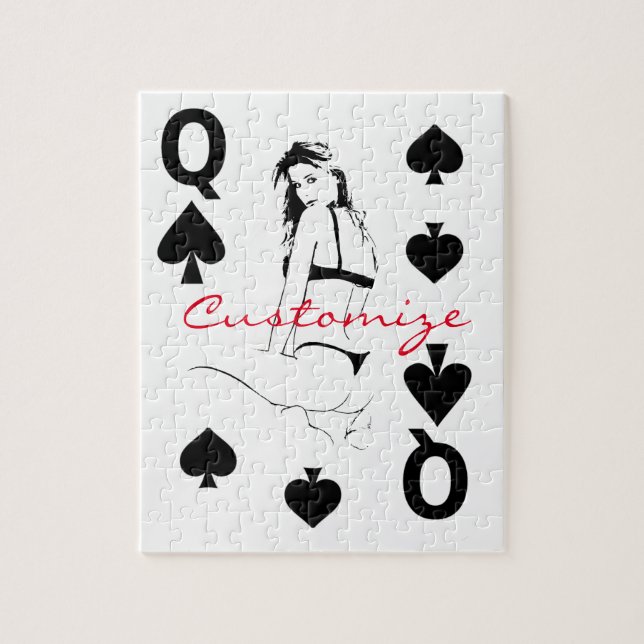 Queen of Spades Bikini Girl Thunder_Cove Jigsaw Puzzle (Vertical)