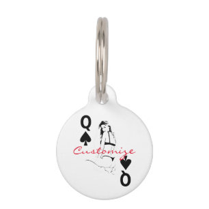 Queen of Spades Bikini Girl Thunder_Cove Pet Tag