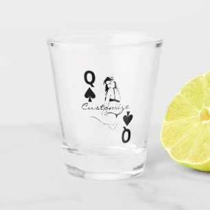 Queen of Spades Bikini Girl Thunder_Cove Shot Glass