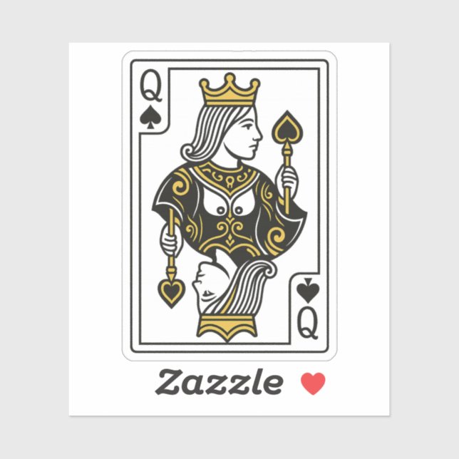 Queen of Spades — Black & Gold (Sheet)
