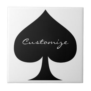 Queen of Spades Black Thunder_Cove Ceramic Tile