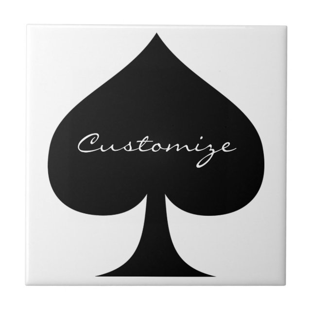 Queen of Spades Black Thunder_Cove Ceramic Tile (Front)