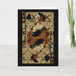 Queen of Spades Blank Card
