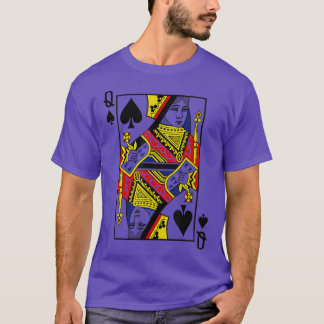 Queen of Spades Card Suit Halloween Costume Poker T-Shirt