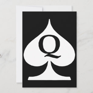 Queen Of Spades Letter Q Deck Of Cards Poker Symbo