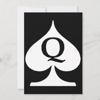 Queen Of Spades Letter Q Deck Of Cards Poker Symbo