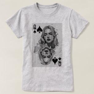 Queen of Spades Oil Painting T-Shirt