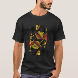 Queen Of Spades Playing Card Poker T-Shirt