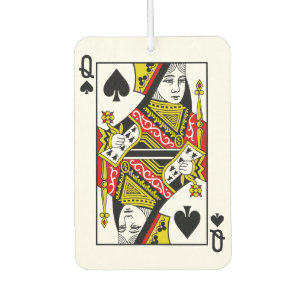 Queen of Spades Playing Cards Car Air Freshener