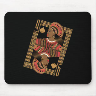 Queen Of Spades Poker Card Afro American Black His Mouse Pad