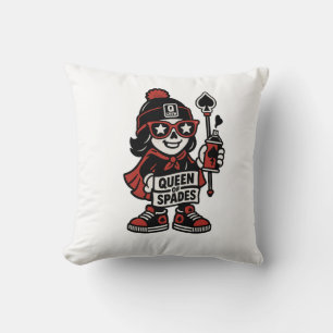 Queen of Spades Street Mascot — Pro Grind Edition Cushion