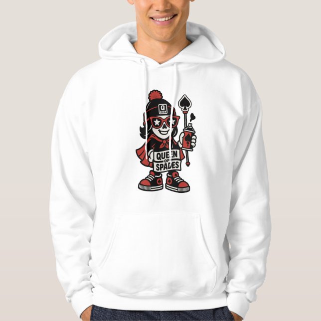 Queen of Spades Street Mascot — Pro Grind Edition Hoodie (Front)