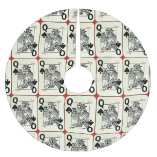 Queen of Spades symbol Thunder_Cove Brushed Polyester Tree Skirt