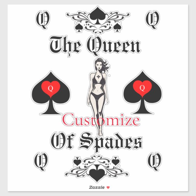 Queen of Spades Tarot Card Thunder_Cove (Sheet)