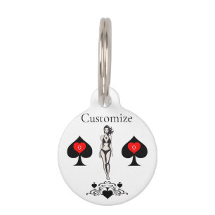 Queen of Spades Tarot Card Thunder_Cove Pet Tag