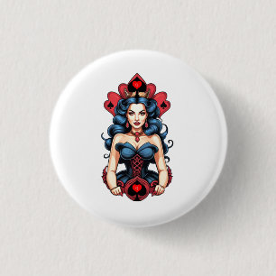 Queen of Spades Thunder_Cove 3 Cm Round Badge