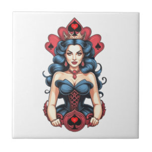 Queen of Spades Thunder_Cove Ceramic Tile