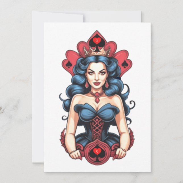 Queen of Spades Thunder_Cove Invitation (Front)