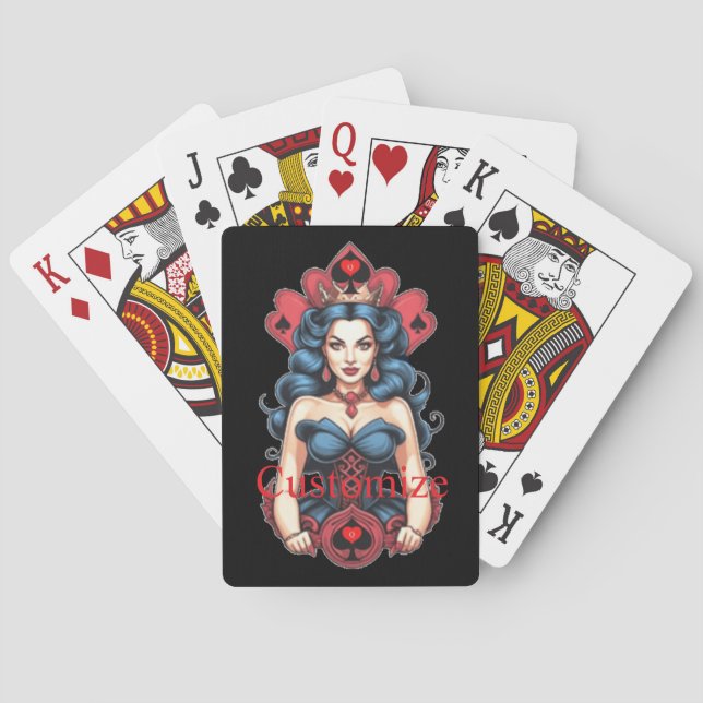 Queen of Spades Thunder_Cove Playing Cards (Back)