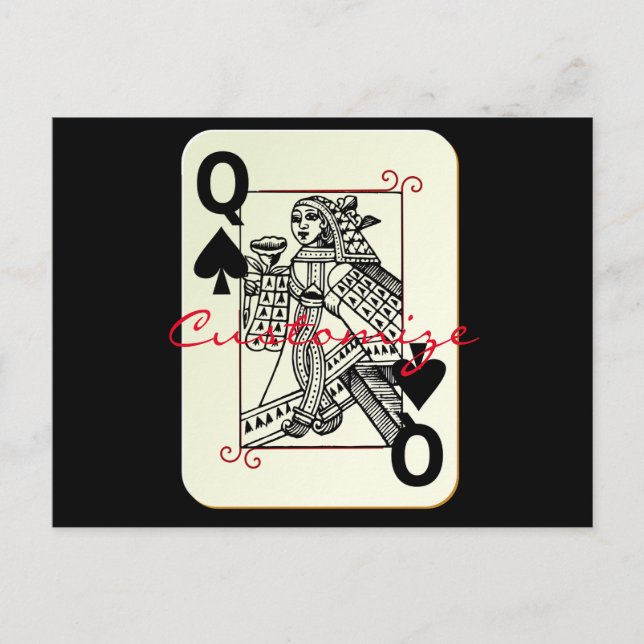 Queen of Spades Thunder_Cove Postcard (Front)