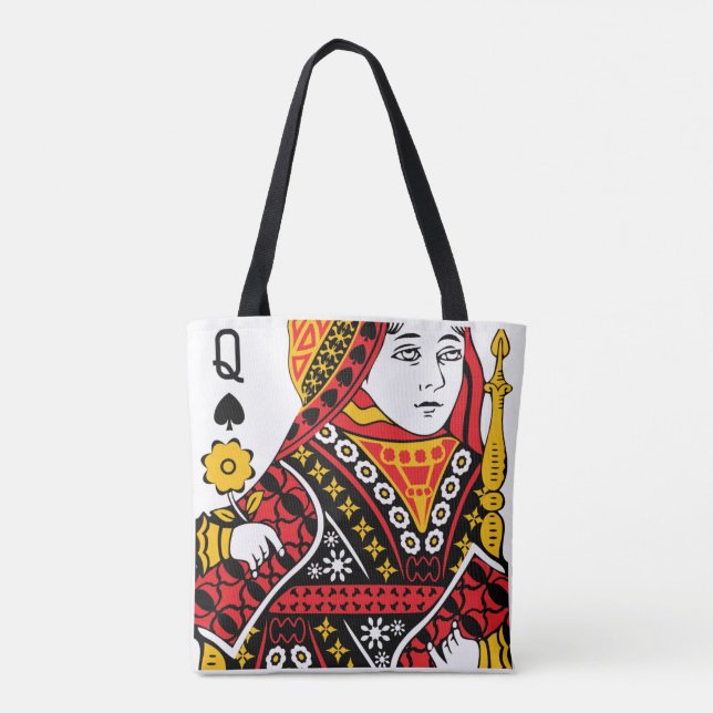 Queen Of Spades Tote Bag (Back)