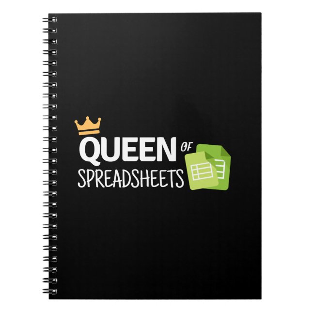 Queen of spreadsheets notebook (Front)