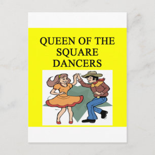 queen of square dancing postcard