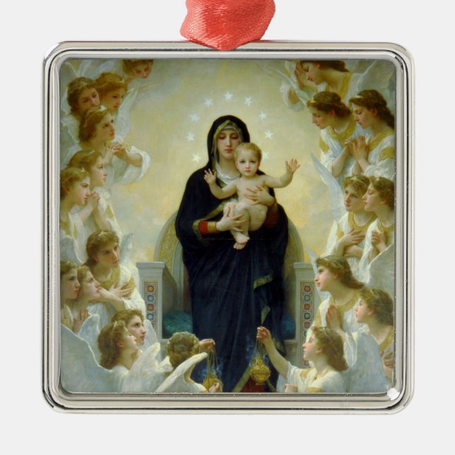 Queen of the Angels (by Bouguereau) Metal Ornament (Front)