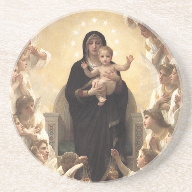 Queen of the Angels Regina Angelorum by Bouguereau Coaster (Front)