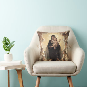 Queen of the Angels Regina Angelorum by Bouguereau Cushion
